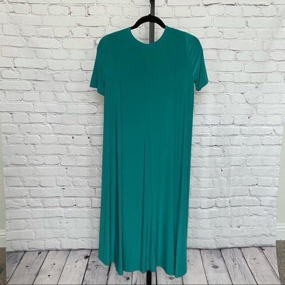 Sola La Fe High Low Green T-shirt Dress - Picture 2 of 4